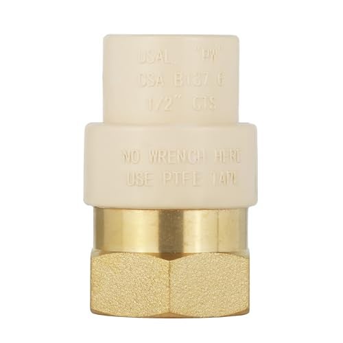 EFIELD Pack of 10 EFIELD 12CPVC X 12Female Thread NPT Transition CouplingBrass Adapter Pipe Fitting Female NPT x CPVCCPVC051510PCS - Image 3
