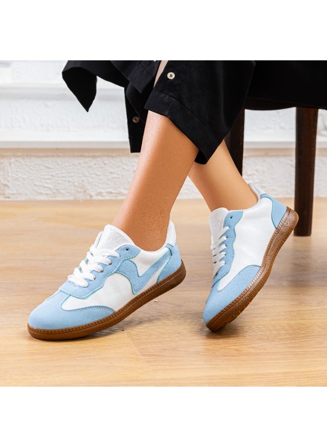 A stylish sneaker with a classic design and a modern twist SN-16- BABY BLUE