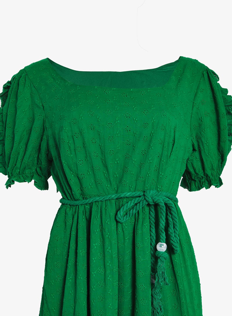 جينجر بلس فستان بأكمام منفوشة وطبقات - Image 4