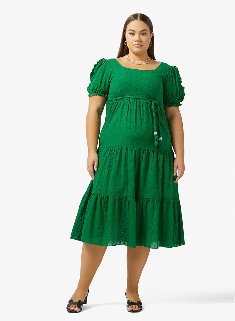 جينجر بلس فستان بأكمام منفوشة وطبقات - Image 5