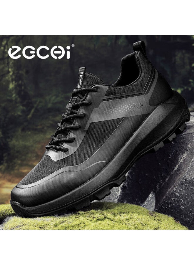Egchi Men's Shoes, Men's Sneakers, Summer Outdoor Mesh Breathable Walking Shoes, Casual Shoes For Men, X25300, Black, Size 43 - Image 4