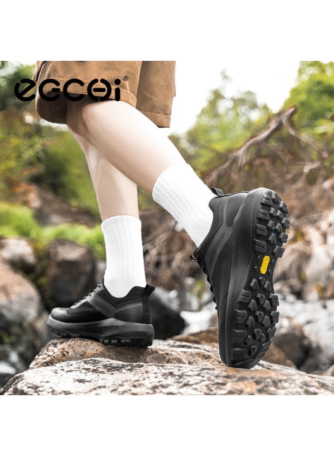 Egchi Men's Shoes, Men's Sneakers, Summer Outdoor Mesh Breathable Walking Shoes, Casual Shoes For Men, X25300, Black, Size 43 - Image 2