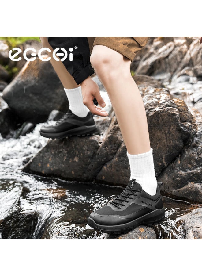 Egchi Men's Shoes, Men's Sneakers, Summer Outdoor Mesh Breathable Walking Shoes, Casual Shoes For Men, X25300, Black, Size 43 - Image 1