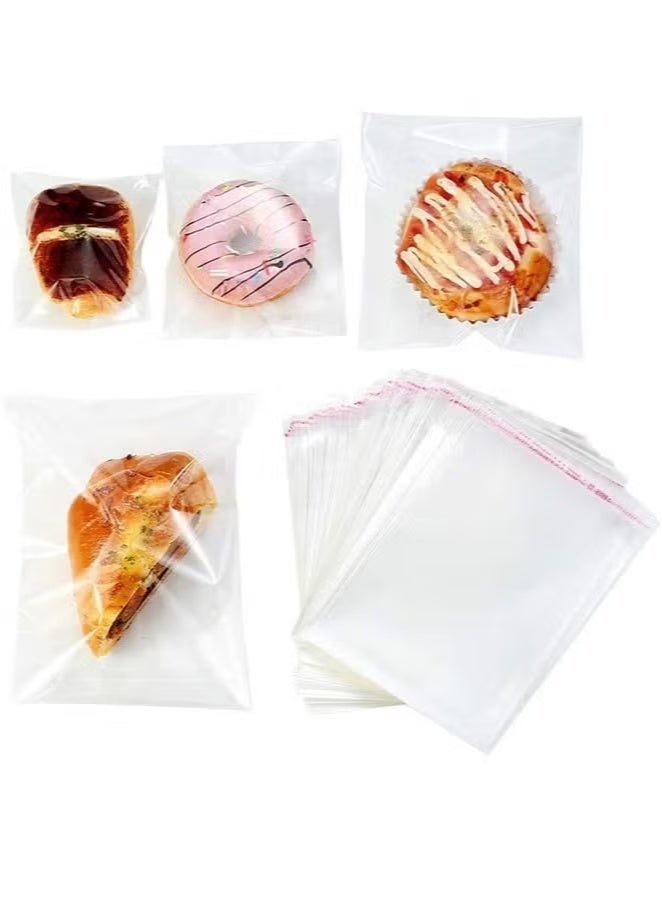 ChenDa 100 transparent, resealable plastic bags; snack-sized self-sealing bags suitable for biscuits, cards, envelopes and photographs, measuring 8 cm × 10 cm - Image 3