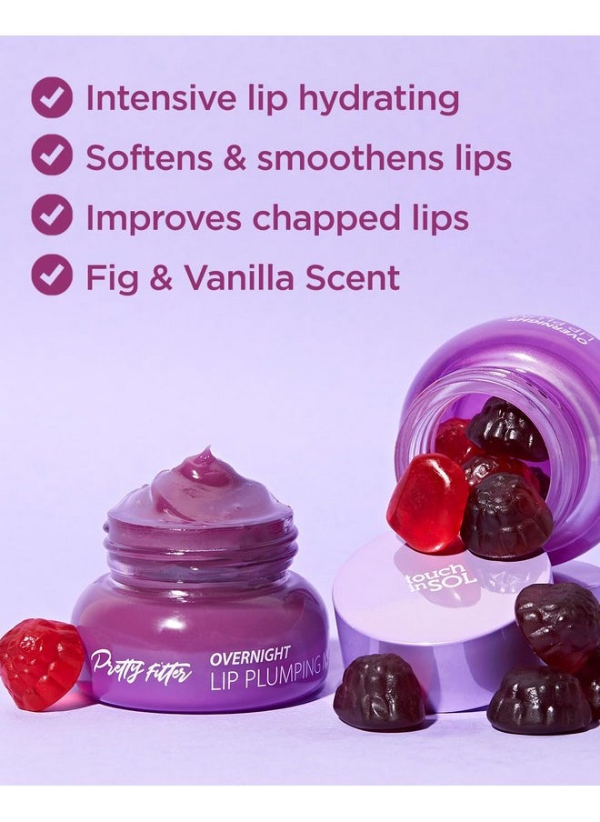 Touch in Sol Touch in Sol Pretty Filter Overnight Lip Plumping Mask - Korean Lip Treatment Mask for Dry and Cracked Lips - Lip Volumizing and Intensive Nourishing with Shea Butter - Fig and Vanilla Scent  - Image 3
