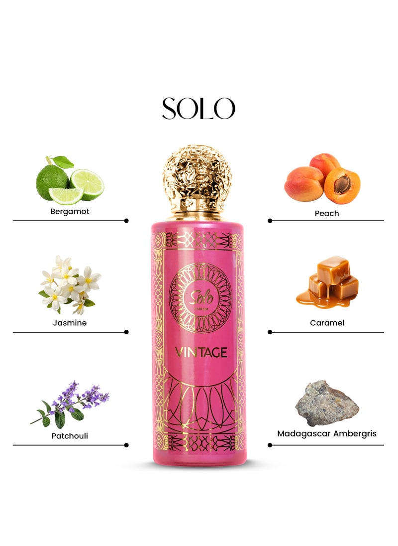 عطور ايه ام دي مجموعة فينتيج سولو من AMD Perfumes عطر نسائي EDP 100 مل  - Image 3