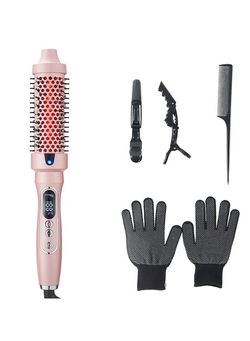 Infrared Curling Comb Dual-Function Straightening Comb Volumizing Comb for Short Hair Home-Use Electric Curling Iron Negative Ion Hair Care Burn-Proof Design Adjustable Temperature - Image 1
