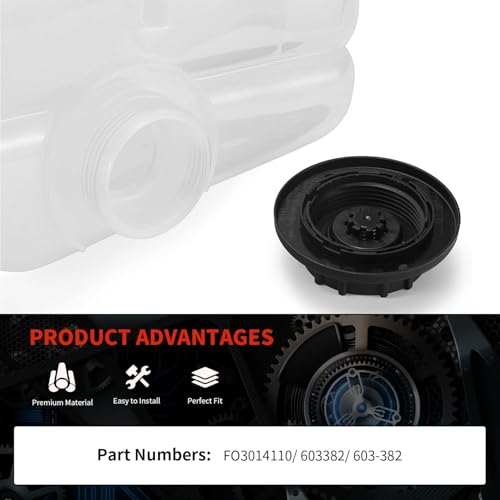 KARPAL 603382 Engine Coolant Recovery Expansion Tank and Cap Compatible with 2013-2018 Ford C-Max 2013-2016 Ford Escape 2012-2018 Ford Focus 2014-2018 Transit Connect - Image 3