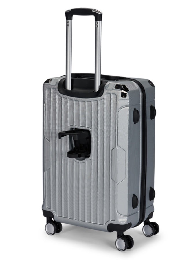 LIMRA Travel Bags 20-Inch Lightweight ABS Carry-On Luggage – 360° Spinner Wheels – Hard Shell Suitcase with Telescopic Handle Silver - Image 4