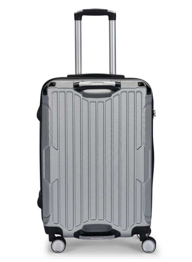 LIMRA Travel Bags 20-Inch Lightweight ABS Carry-On Luggage – 360° Spinner Wheels – Hard Shell Suitcase with Telescopic Handle Silver - Image 2