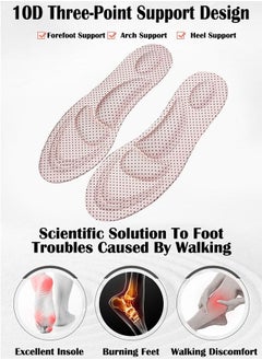 ZCM-HAPPY 4 Pair of Memory Foam Cushion Running Shoe Insoles  - Image 2