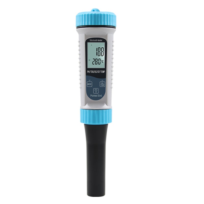 Water Quality Tester 5-In-1 Large Screen Portable Water Quality Test Pen - Replaceable Electrode Heads Long Battery Life Water Quality Test Pen for Drinking Water Soil Dough Milk Skincare Products - Image 1
