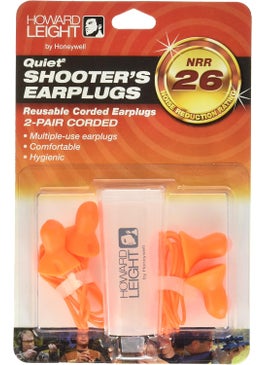 Howard Leight Howard Leight by Honeywell Quiet Corded Reusable Shooting Earplugs, 2-Pairs (R-01522) , Orange 