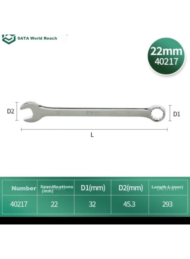 Sata 40217, Fully Polished Dual-purpose Wrench, 22mm - Image 1