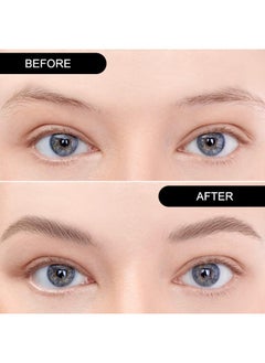 CAKAILA Brow Powder Kit,Long-Lasting Waterproof Two Colors Brow Filler Get Full Defined Natural Brows,Eyebrow Contour Palette with Double-ended Eyebrow Brush,sombra para cejas - Dark Brown+Grey  - Image 5