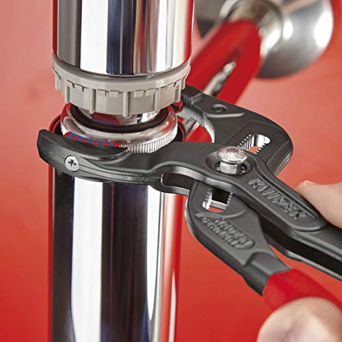 Knipex Siphon and Connector Pliers black atramentized, with non-slip plastic coating 250 mm (self-service card/blister) 81 11 250 SB - Image 5