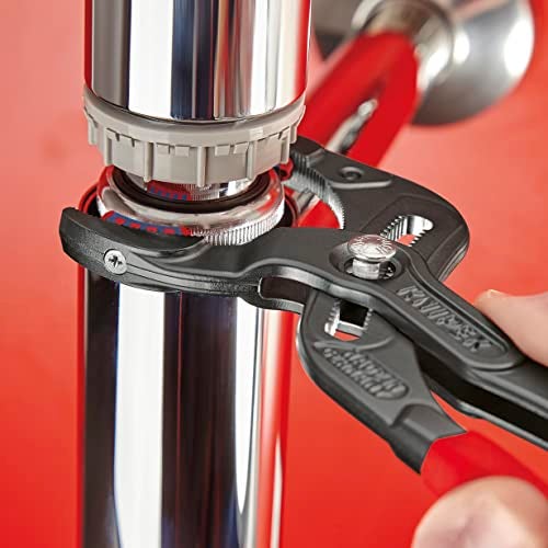 Knipex Siphon and Connector Pliers black atramentized, with non-slip plastic coating 250 mm (self-service card/blister) 81 11 250 SB - Image 4