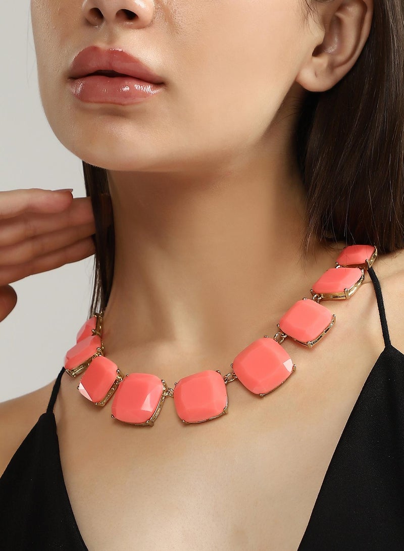 SOHI Quad-Stone Statement Artificial Necklace Jewellery - Image 2