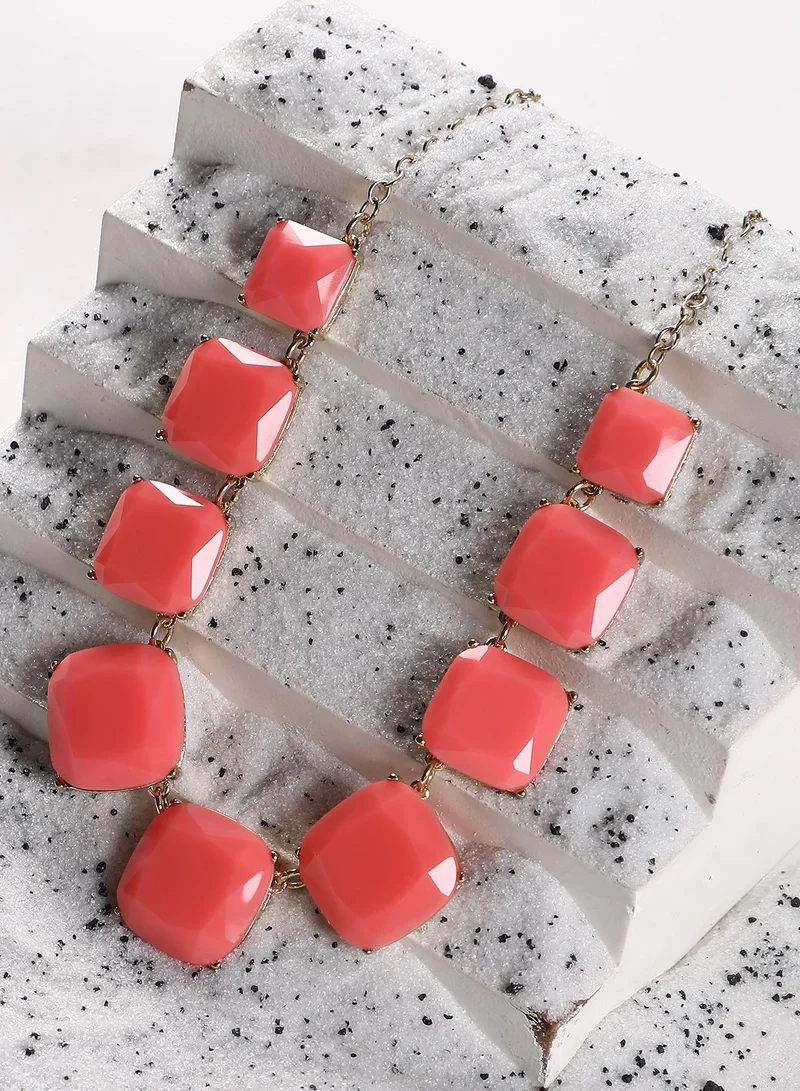 سوهي قلادة كواد ستون مميزة مجوهرات اصطناعية