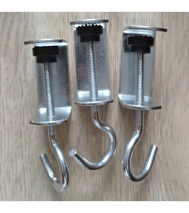 2 Pcs No Nail Adjustable Hanging Hooks For Desk Edge Organizer Bags Backpacks - Image 2