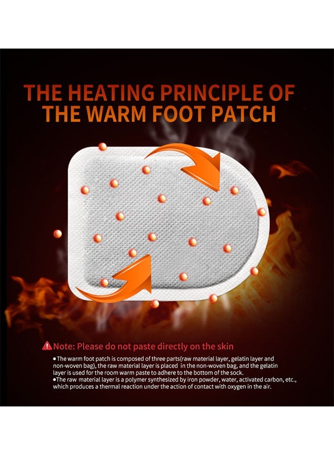 Unique 5 Pairs (10 PCS) Foot Toe Warmers, Up to 8 Hours of Heat Long Lasting, Hot Insole Feet Warmer, Instant Toe Warmers Disposable Adhesive Air Activated Warmers for Winter Outdoor Work, Sports Activities - Image 4