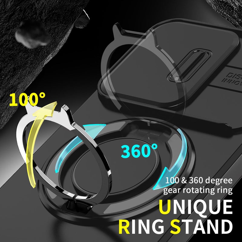 erorex For Honor 400 Global 156.5mm Sliding Camshield Ring Holder Phone Case(Black) - Image 3