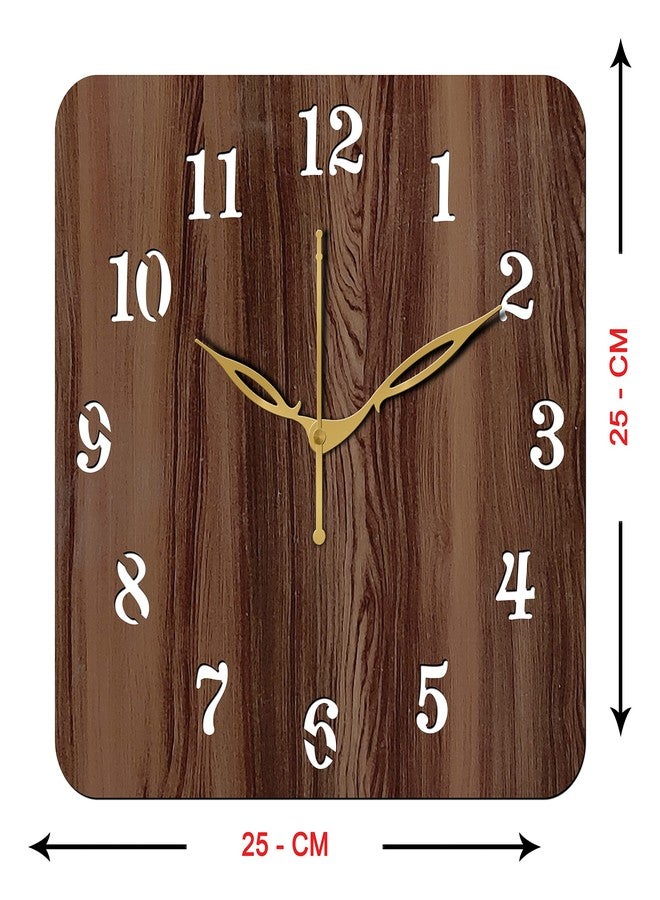Freny Exim 10" Inch Wooden Analog Wall Clock (Wenge, Small Size, 25cm x 25cm)-022 - Image 4