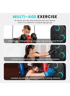 Beauenty Wall Mounted Boxing Training Machine, Smart Music Boxing Machine With Boxing Gloves 6 Lights Bluetooth Sensor Target Boxing Pads Reaction Coordination Hand Aye Adult Boxing Machine Training  - Image 3