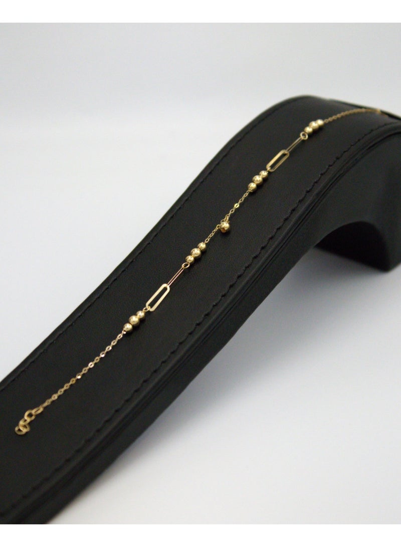 18K gold bracelet, weight 1.02 grams.