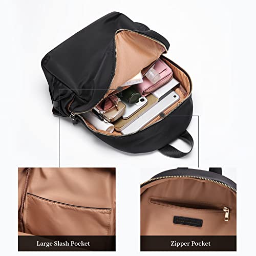 GOLF SUPAGS Stylish Mini Backpack Purse for Women Casual Travel Tablet Daypack Backpack Handbag Nylon Bag Black - Image 3