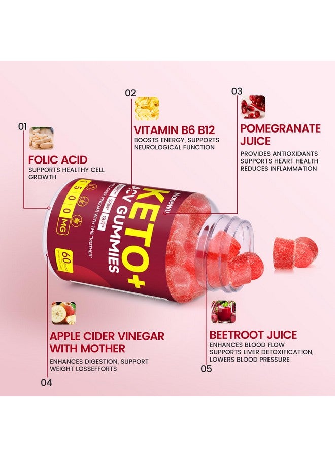 Generic Keto ACV Gummies - Rapid Keto ACV Diet Supplement ACV Keto Gummies for Women Men - 1500mg Organic Gluten Free Apple Cider Vinegar with Mother - Support Gut Digestion  - Image 4