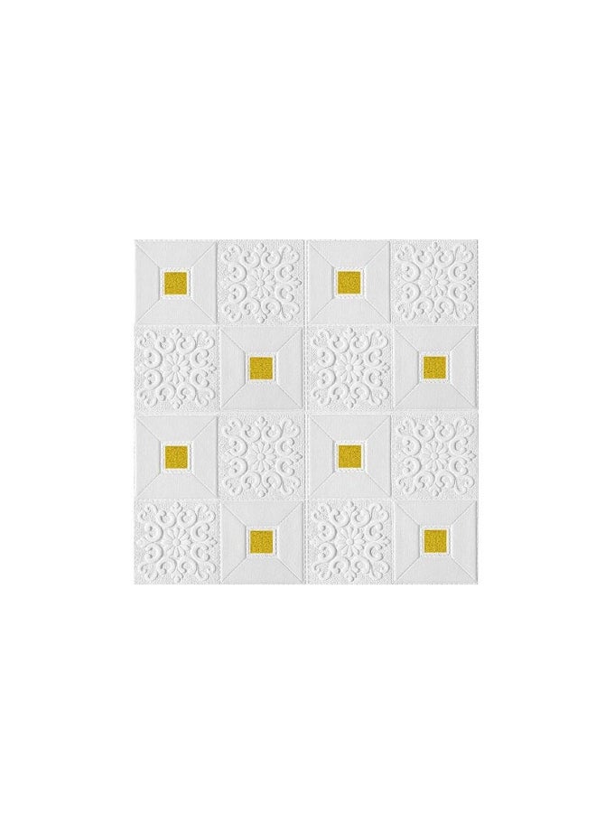 3/5/10 Pcs 3D Wall Sticker Stereo Ceiling Panel Roof Decoration Self Adhesive Foam Wallpaper 35x35cm /70x70cm