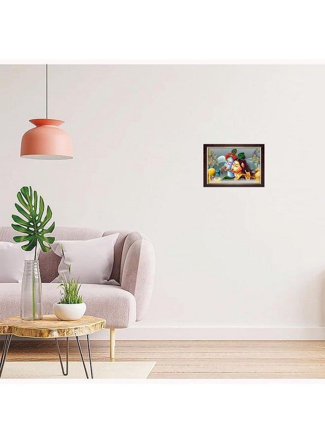 Dharvika Innovations Dharvika Innovations Radha Krishna Photo Frame Big Size Home Decoration with Sparkle Coated Lamination (14x20 Inch) - 20503 - Image 4