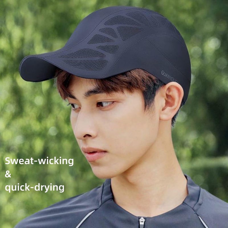 JDLYEVER Baseball Cap Duckbill Brim Lightweight Sun Protection Unisex Breathable Mesh Peaked Cap Outdoor Travel Sunshade Forward Hat Casual Sunscreen Quick-Drying Adjustable Back Buckle - Image 5