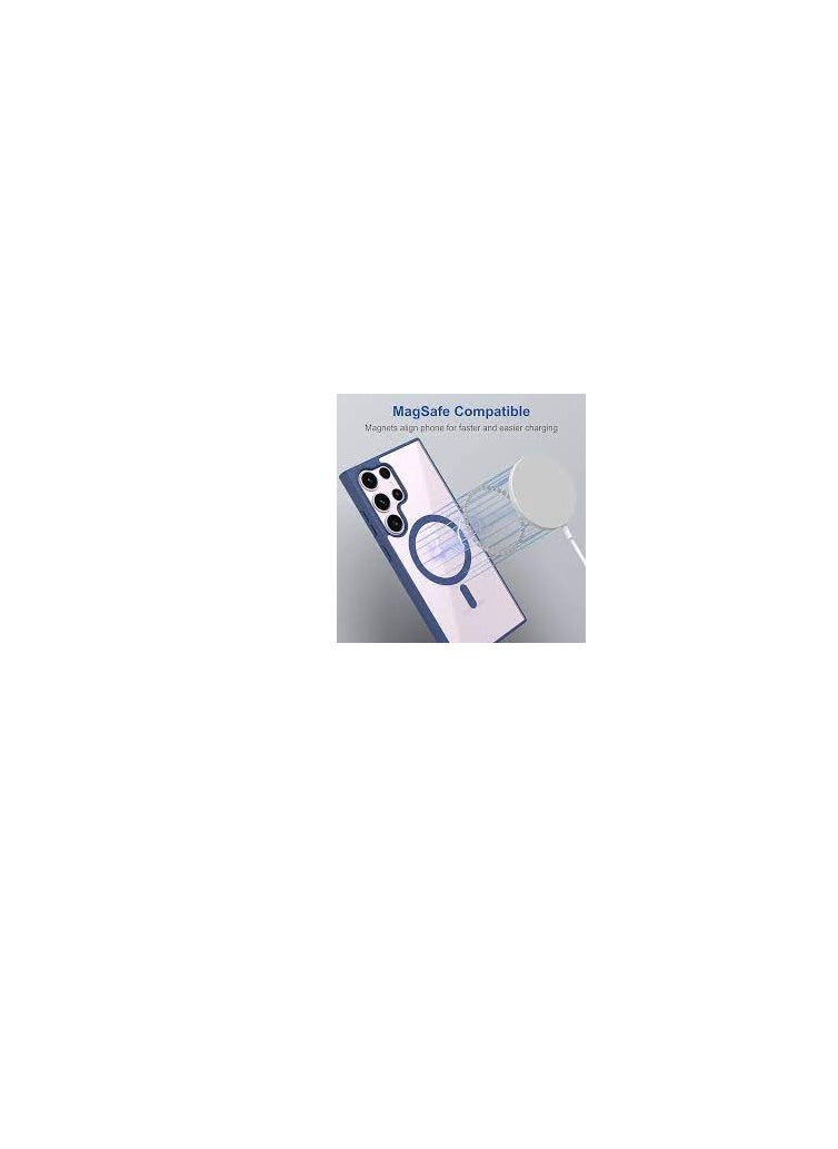 Generic - Case Magnetic Crystal Clear for Samsung Galaxy S22 Ultra Case Magsafe [Not Yellowing] [Military Protection] [No.1 Strong Magnets] Slim Phone Case Thin Cover - Blue - Image 1