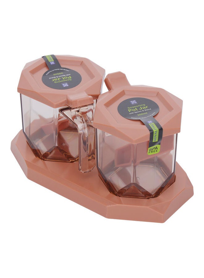 Royalford 2-Piece Spice Jar Set Assorted Colour 2x300ml - Image 1