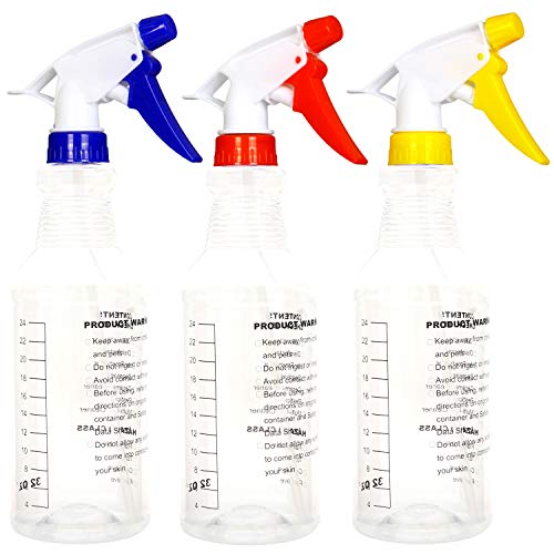 Youngever 3 Pack Empty Spray Bottles, Spray Bottles for Cleaning Solutions (32 Ounce) - Image 1