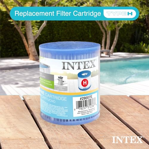 INTEX 29007E Type H Pool Filter Cartridge: For INTEX Filter Pumps – Easy-To-Clean – Dacron Paper – Efficient Filtration – 6 Pack - Image 2