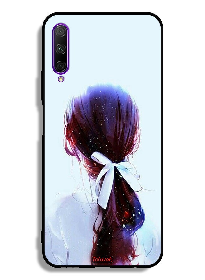 Tolwak Huawei Y9s Protective Case Cover Tie Hair With Hairband Girl Art - Image 2