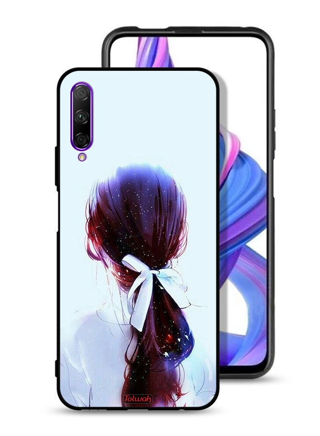 Tolwak Huawei Y9s Protective Case Cover Tie Hair With Hairband Girl Art - Image 1