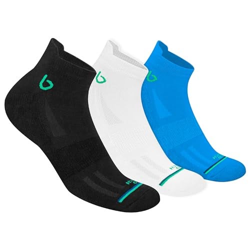 BAMBOS Bamboo Fibre Bamboo Ankle Length Socks For Men Anti-Microbial Ultra Soft Padded Ankle Socks, Pack Of 3 Multicoloured - Image 1