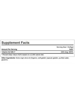 Andrew Lessman Vitamin K2 MK7 240 mcg 60 Softgels – Essential for Healthy Calcium Utilization, Promotes Optimum Skeletal, Heart and Arterial Health. No Additives. Small Easy to Swallow Softgels  - Image 2