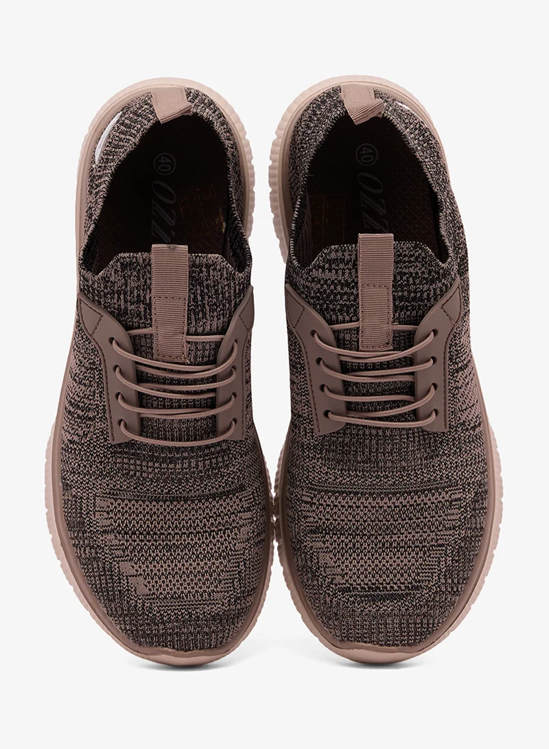 Ozzo Camel Slip On Walking Sneakers for Women | Best Price UAE