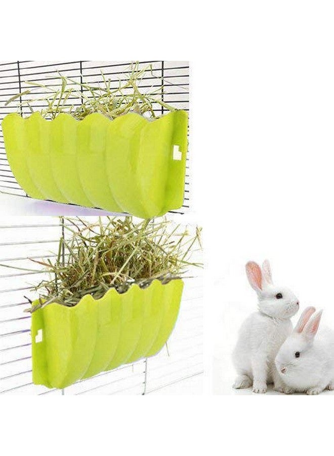 Sage Square Portable & Cage Attach Hay Rack/Grass Feeder/Holder for Rabbit/Guinea Pig/Ferret (Yellow) - Image 1