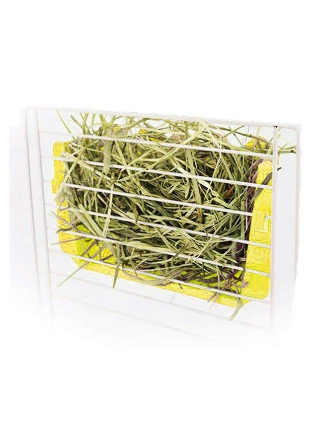 Sage Square Portable & Cage Attach Hay Rack/Grass Feeder/Holder for Rabbit/Guinea Pig/Ferret (Yellow) - Image 5