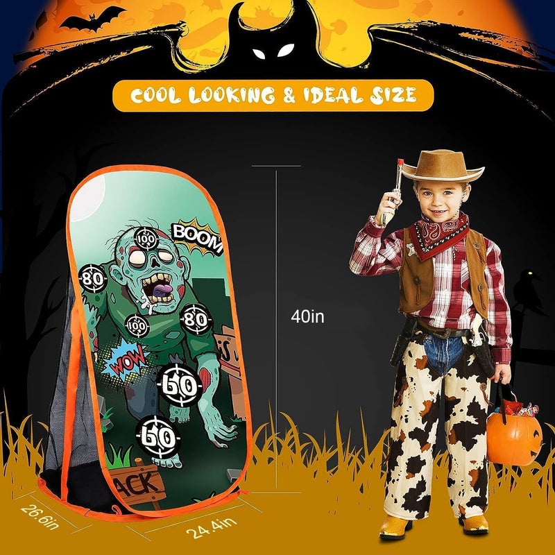 RONSTONE Shooting Practice Target Compatible with Nerf Gun for Boys Girls Toy Foam Blaster Shooting Targets for Kids Indoor Outdoor Zombie Shooting Target with Storage Net - Image 3