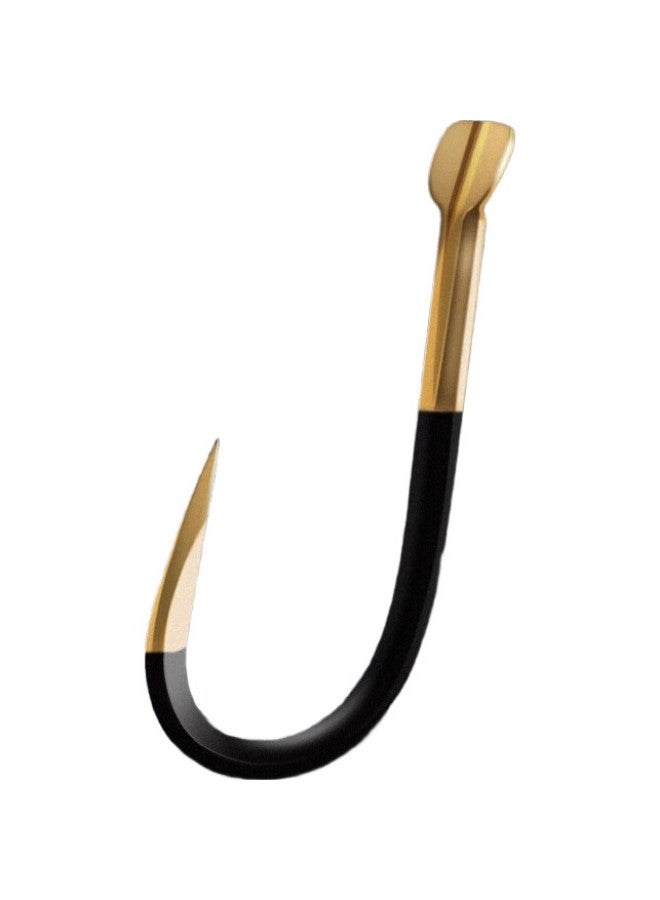 Simago Loose Fish Hooks, Large Hook With Slot, Yizuo Xingdong Hook Without Barbs, Qianyou Sleeve Hook, Stream Fishing Tackle Accessories, Powerful Black Pit Yiseni Hook With Barbs, Size 8 - Image 1