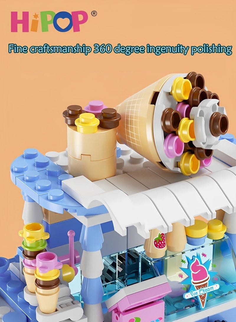 هيبوب مكعبات متجر صغير 8 في 1، متوافقة مع ليغو، مجموعة من مكعبات الدمية الصغيرة المكونة من 1439 قطعة - Image 3