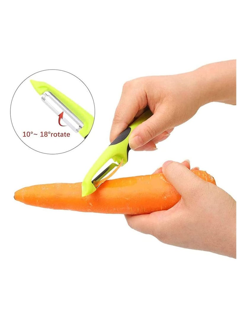 Y&D Stainless Steel Peeler, 3 Pieces Multifunctional Vegetable Peeler Fruit Straight Slicer, with Non-Slip Handle, for Peeling Vegetables Potato Carrots Parsnips Apples  - Image 2