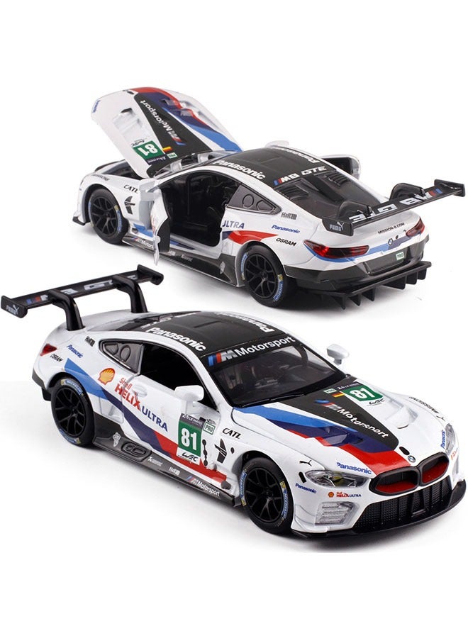 general Alloy Model Car Toy Car, M8 GTE #81 1:32 Scale Alloy Pull Back Toy Car with Sound and Light Toys for Girls and Boys Kids Toys - Image 5